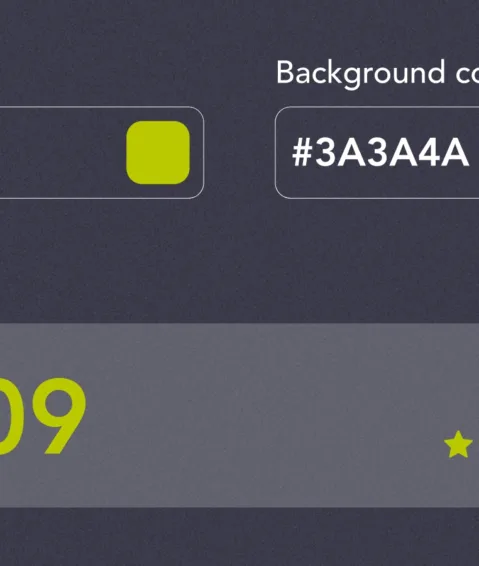 A display of text color and background color to illustrate good contrast as a representation of ADA compliance.