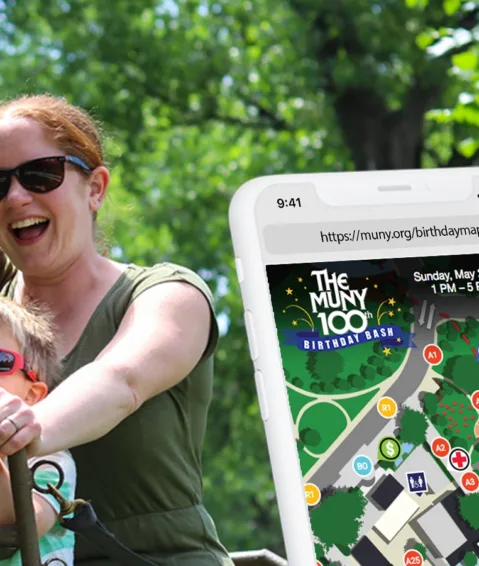 In 2018, the Muny celebrated it's 100th season, and Paradigm helped by creating an interactive web map for their website.