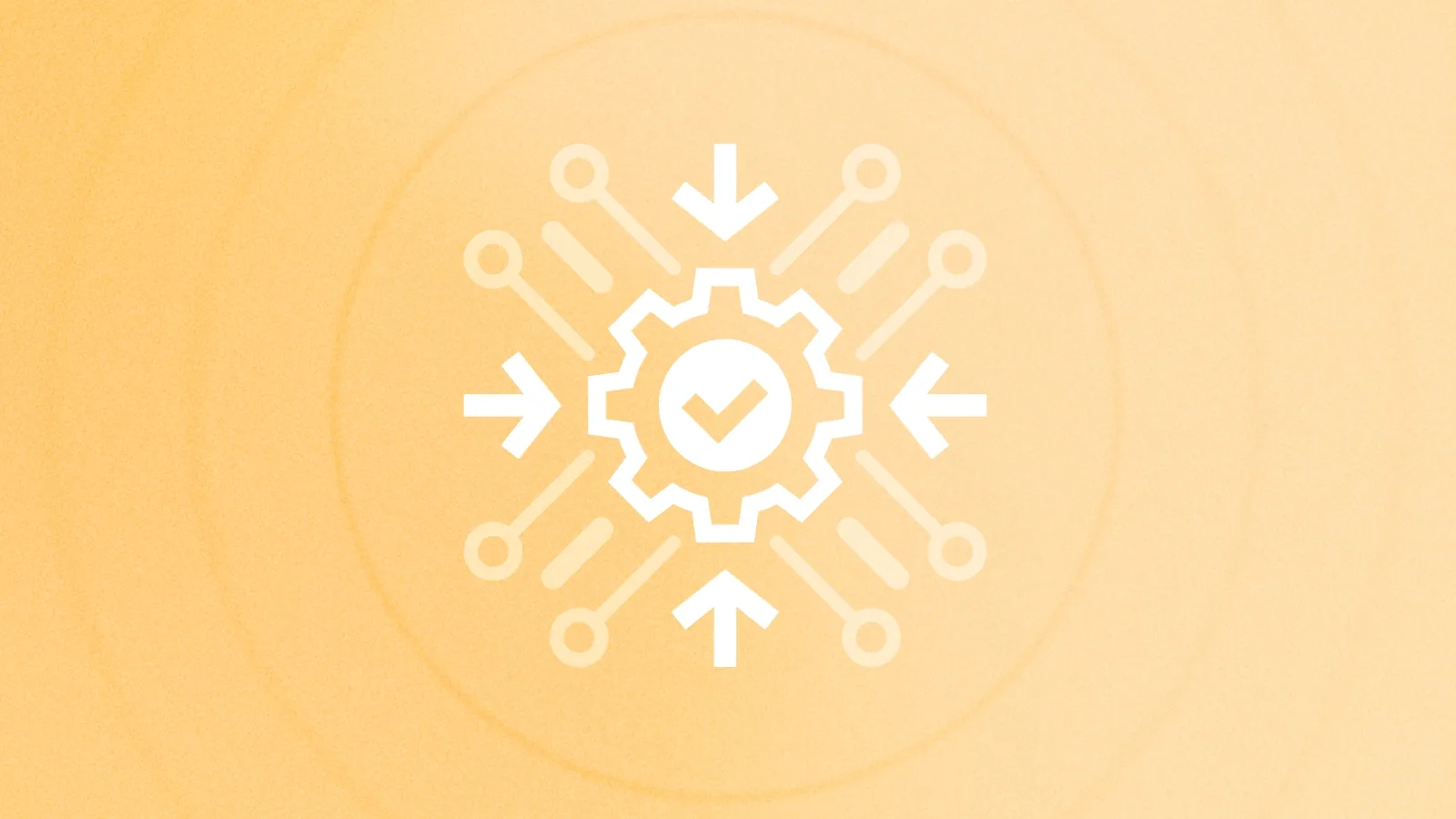 fading yellow orange image with an icon of a software API integration