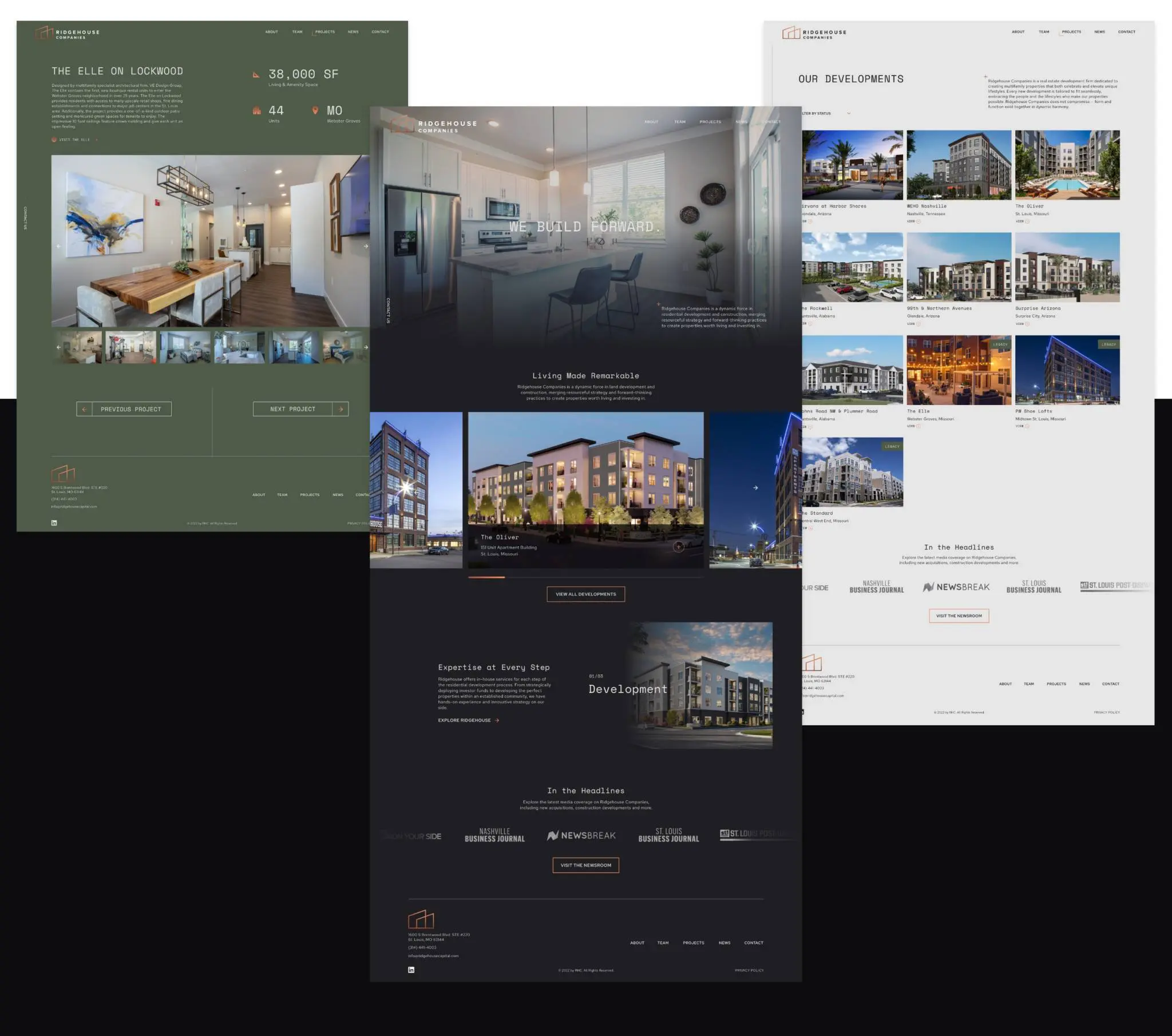 Ridgehouse project pages