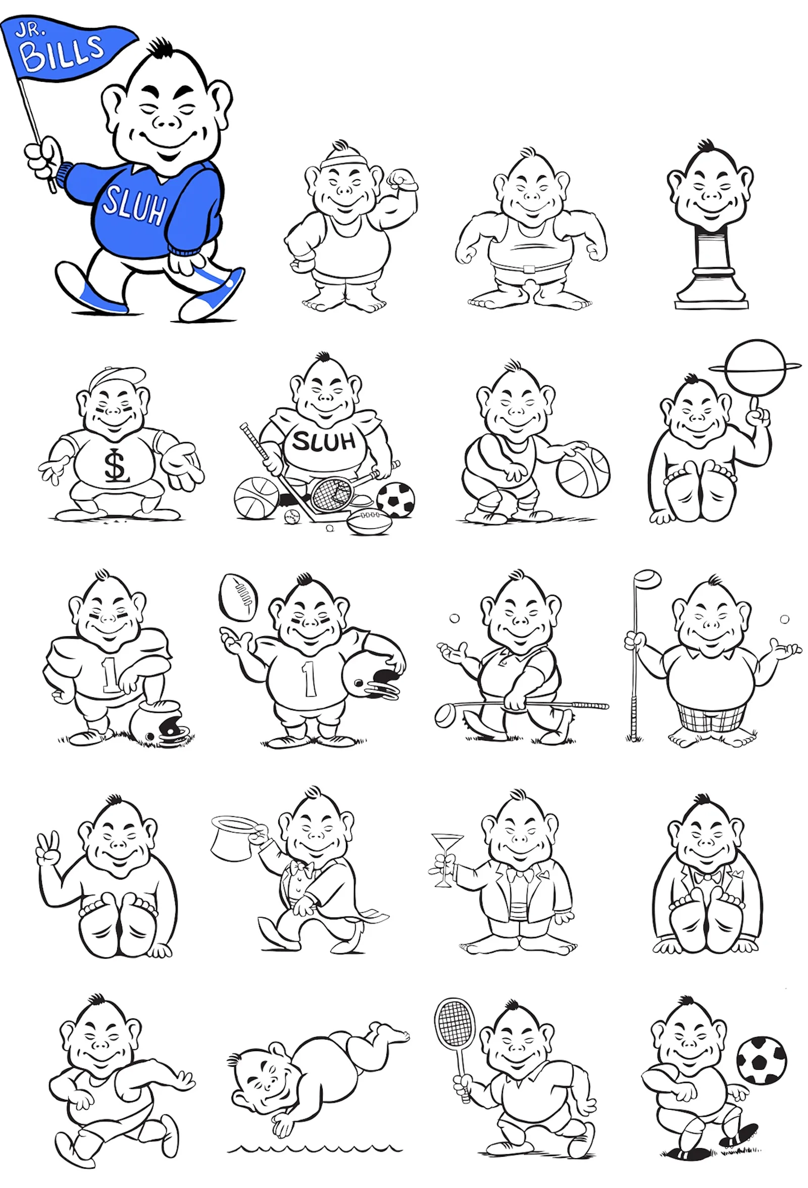 SLUH Billiken playing sports and other activities