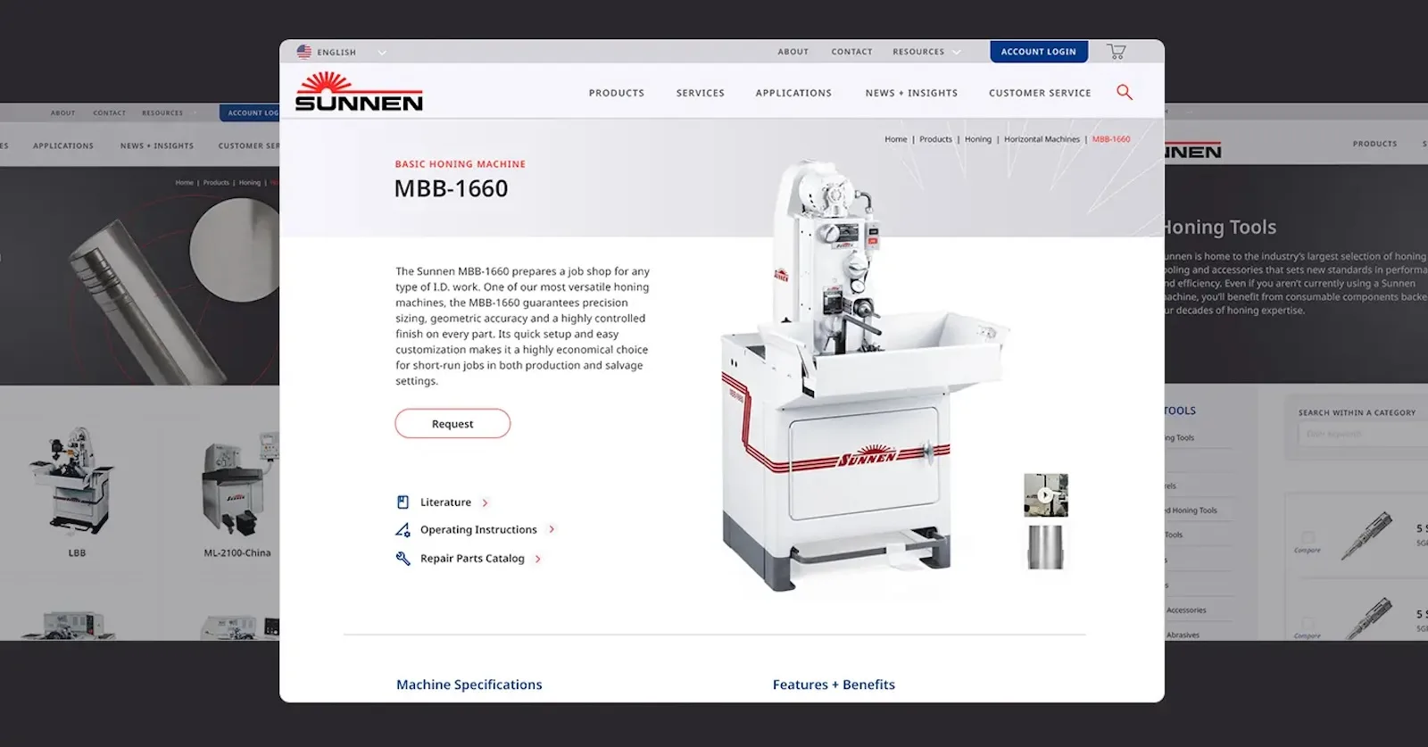 Sunnen's basic honing machine from their website